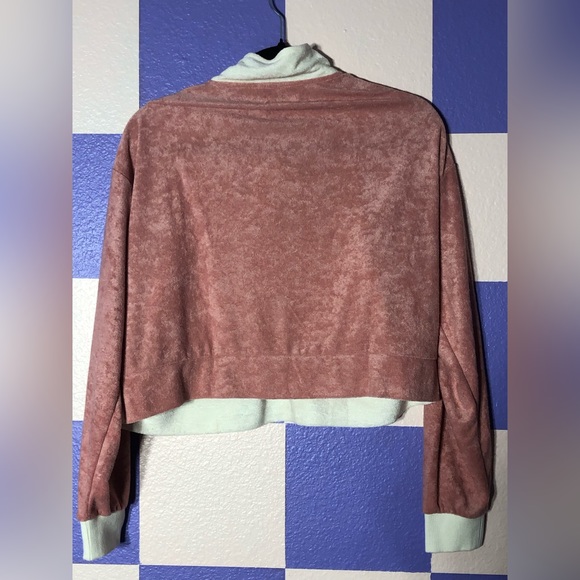 NWT L*Space Best Life Terry Pullover in White and Red Colorblock - Picture 2 of 4